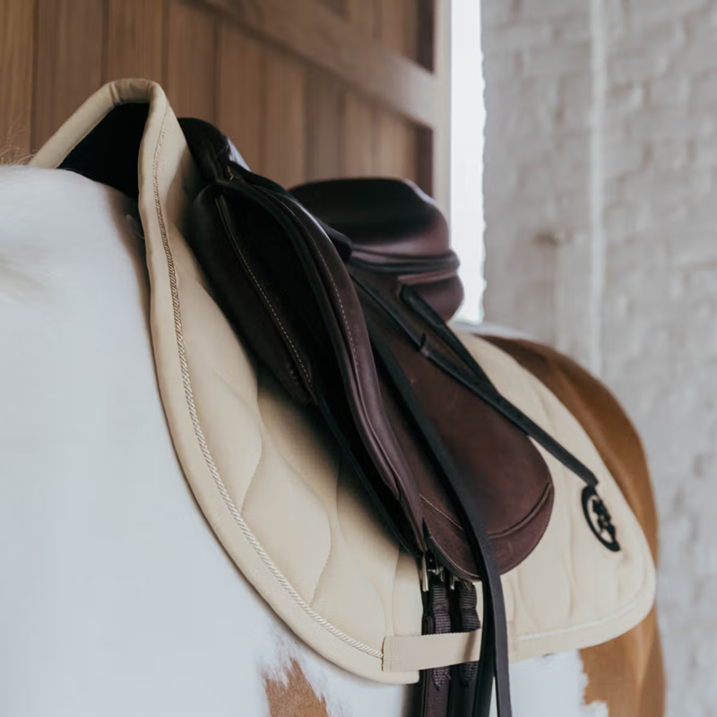 Kentucky Wave 3D Logo Show Jumping Saddlepad Full - Beige-1