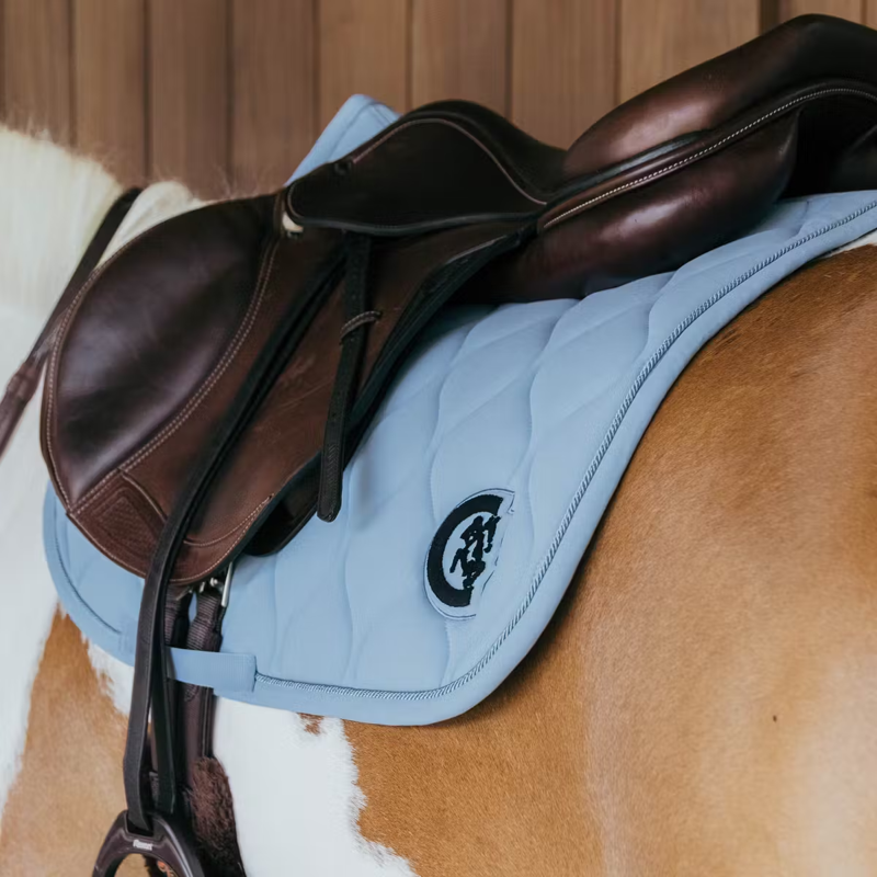 Kentucky Wave 3D Logo Show Jumping Saddlepad Full - Light Blue-1
