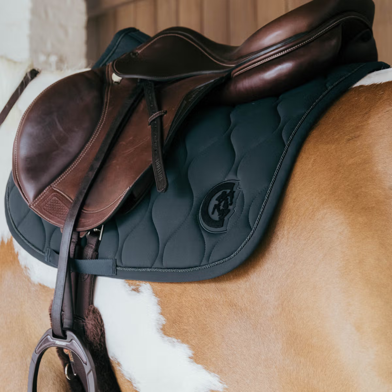 Kentucky Wave 3D Logo Show Jumping Saddlepad Full - Pine Green-1