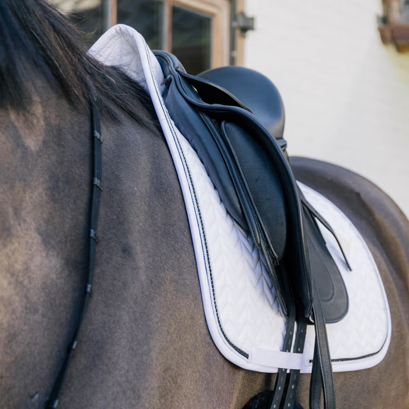Kentucky Dressage Saddlepad with Metal Chain Full - White-1