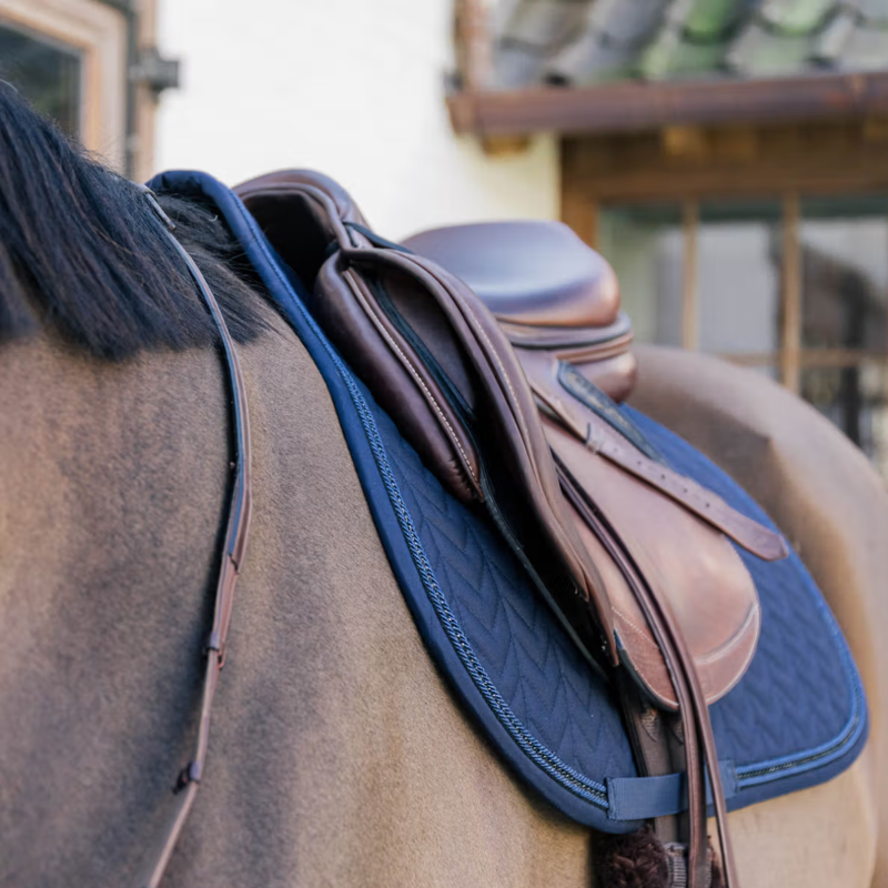 Kentucky Show Jumping Saddlepad with Metal Chain Full - Navy-1