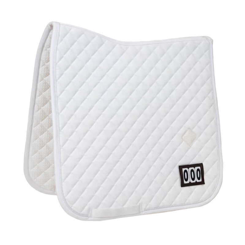 Kentucky Diamond 2 Number Competition Dressage Saddlepad Full - White-1