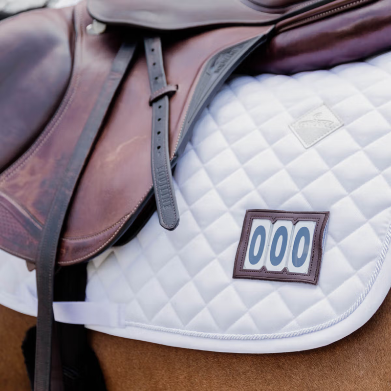 Kentucky Diamond 2 Number Competition Show Jumping Saddlepad Full - White-1
