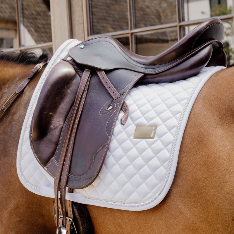 Kentucky Diamond Rope Dressage Saddlepad Full - White-1
