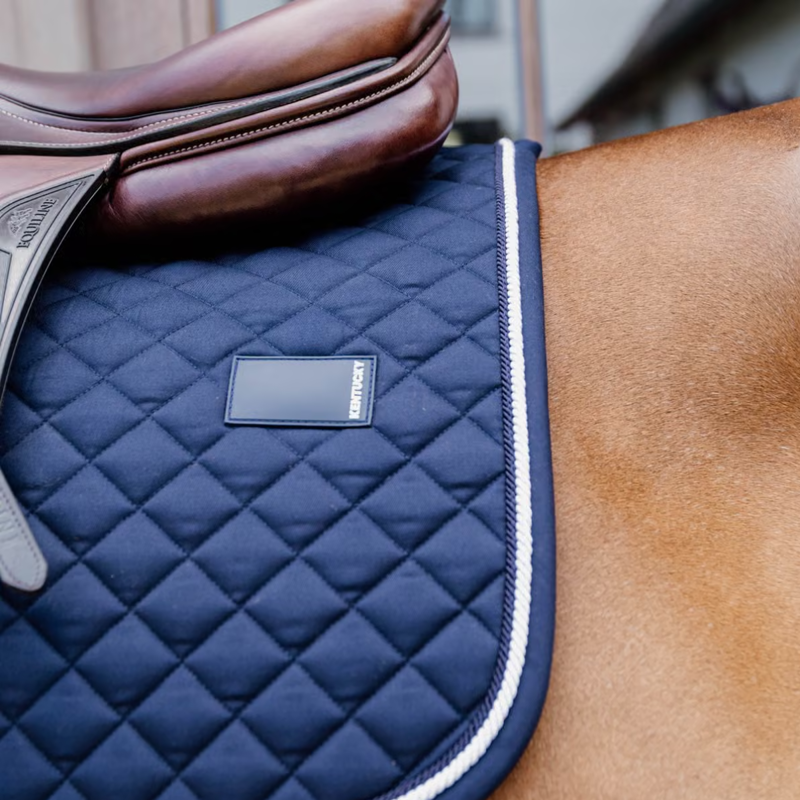 Kentucky Diamond Rope Jumping Saddlepad Full - Navy-1
