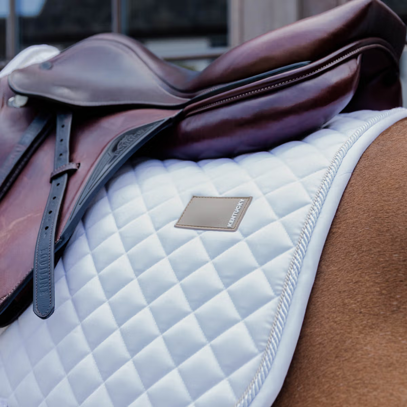 Kentucky Diamond Rope Jumping Saddlepad Full - White-1