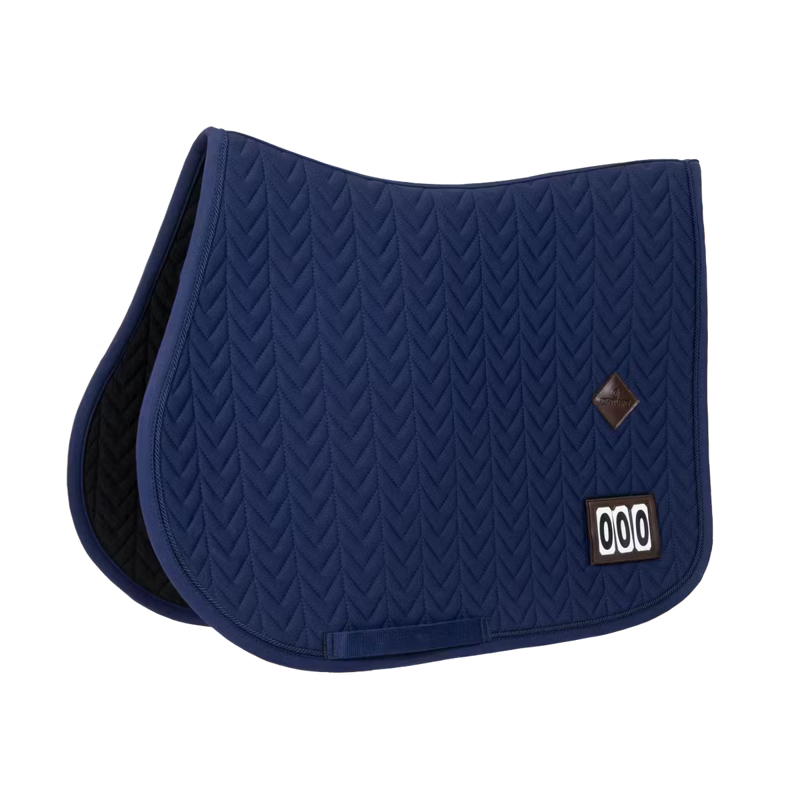 Kentucky Fishbone 2 Number Competition Show Jumping Saddlepad Full - Navy-1