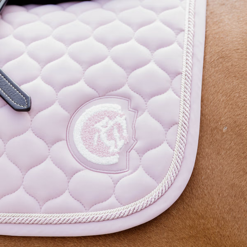 Kentucky Onion Quilt 3D Logo Jumping Saddlepad Full - Light Rose-1