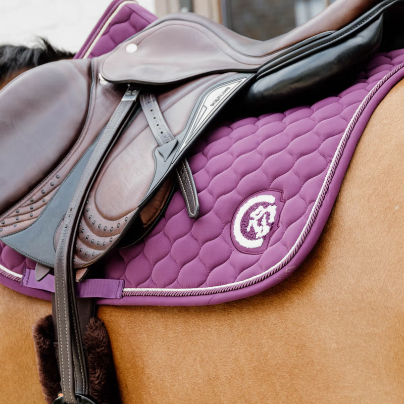 Kentucky Onion Quilt 3D Logo Jumping Saddlepad Full - Purple-1
