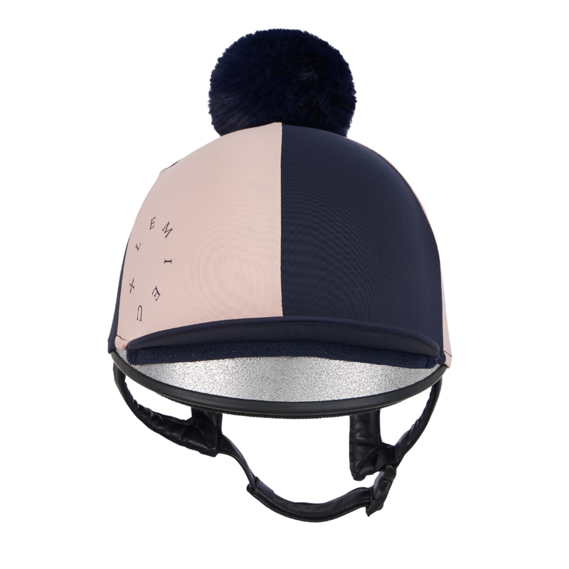 LeMieux Harlequin Hat Silk - Navy/Petal-1
