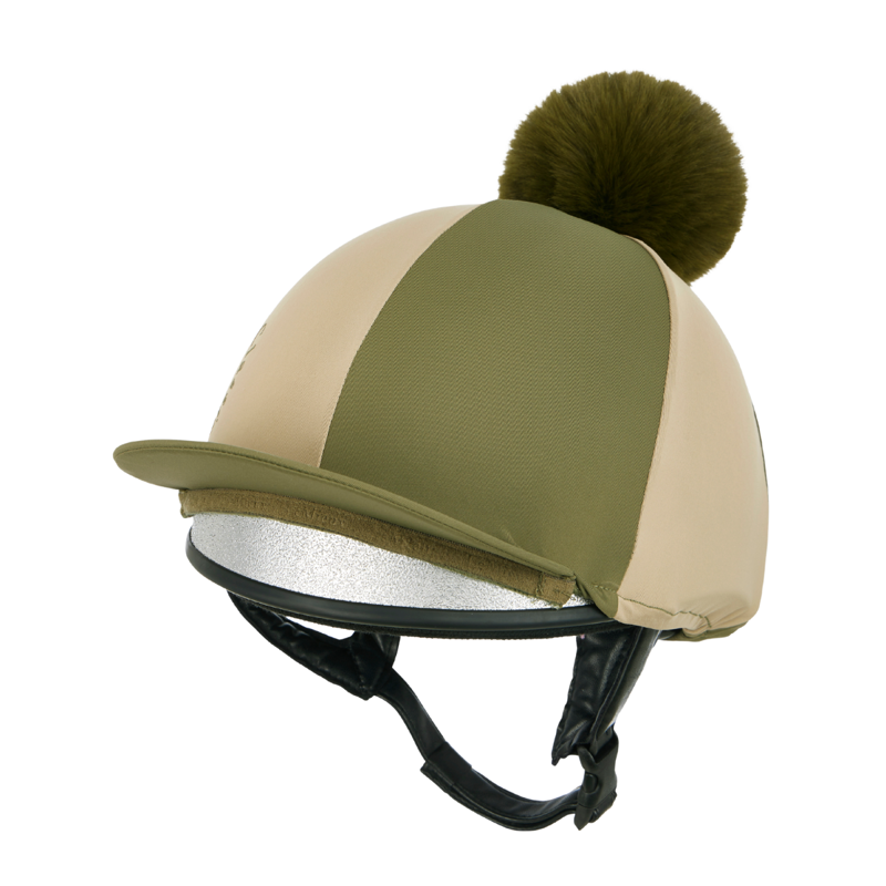 LeMieux Harlequin Hat Silk - Willow/Pear-1
