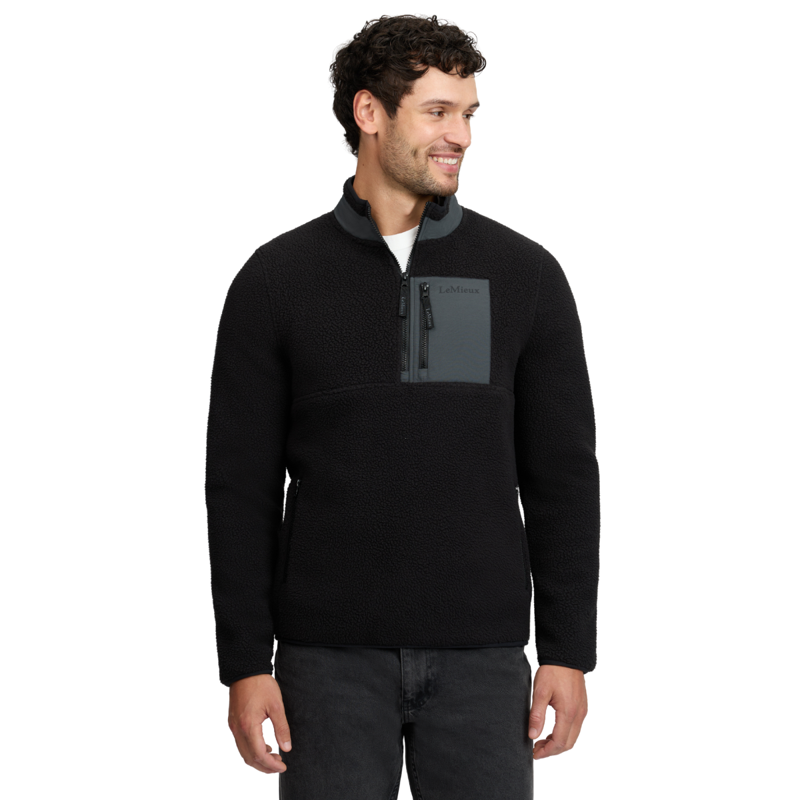 LeMieux Men's Borg Half Zip Sweat - Black-1