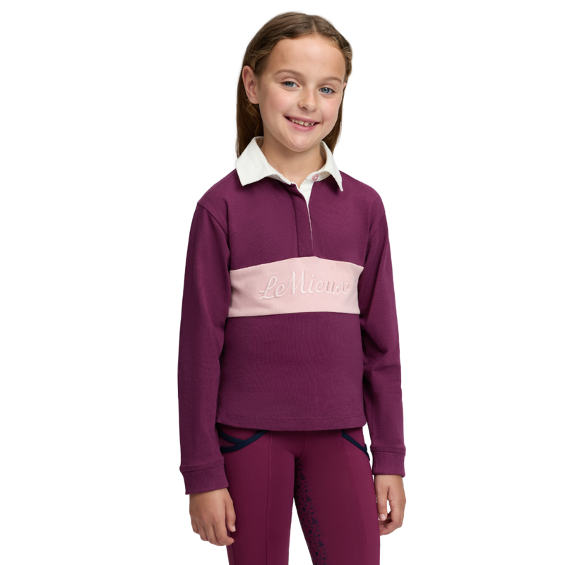 LeMieux Mini Roman Rugby Shirt - Blackberry-4