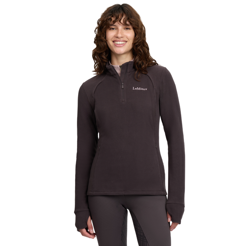 LeMieux Frances Quarter Zip Fleece - Cocoa-1