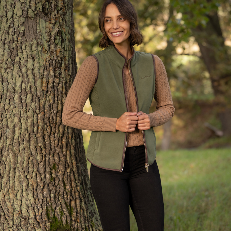 LeMieux Frankie Fleece Gilet - Willow Green-6