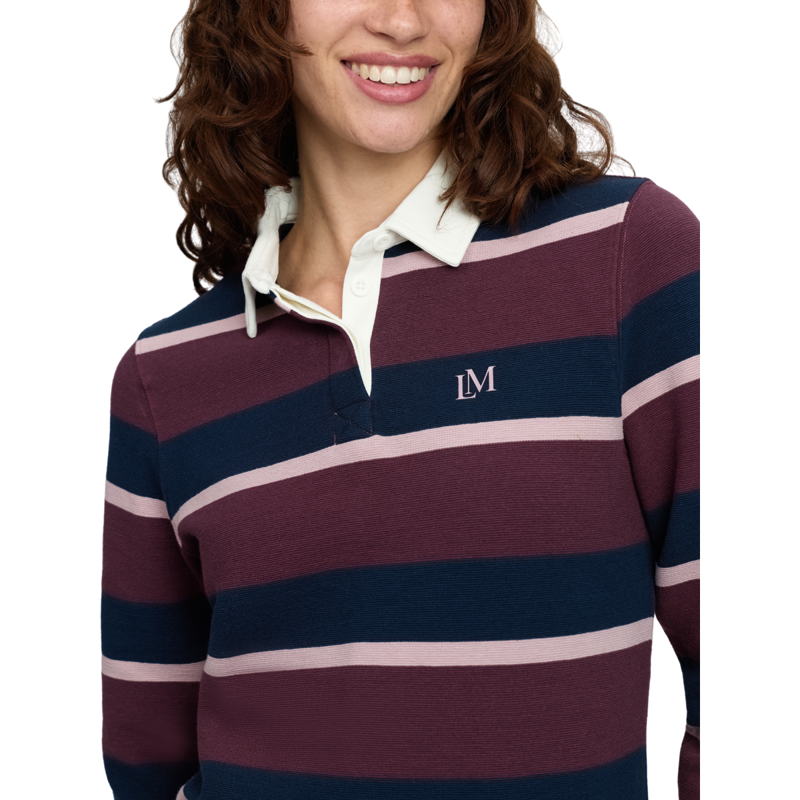 LeMieux Sloane Stripe Rugby Shirt - Bramble-3