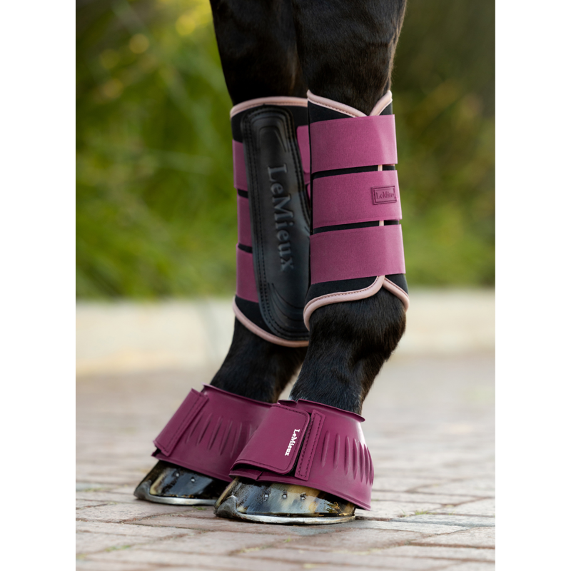 LeMieux Rubber Bell Boots - Blackberry-3
