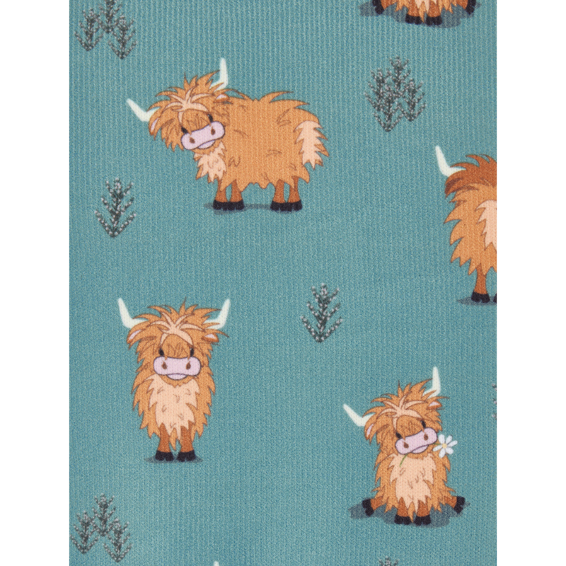 LeMieux Footsie Socks - Highland Cow Aloe-1