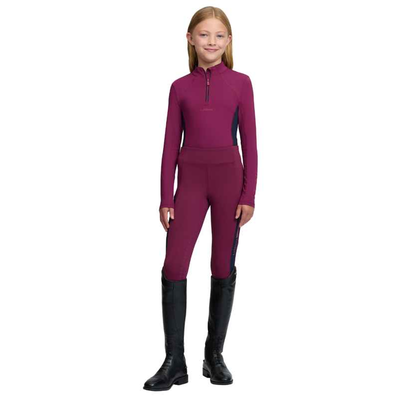 LeMieux Young Rider Classique Base Layer - Blackberry-4