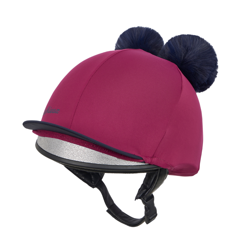 LeMieux Mini Double Pom Hat Silk - Blackberry-1