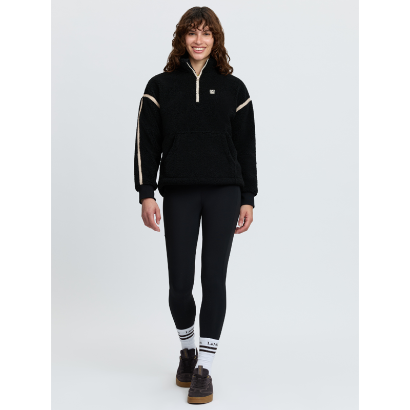 LeMieux Avery Teddy Quarter Zip Fleece - Black-4