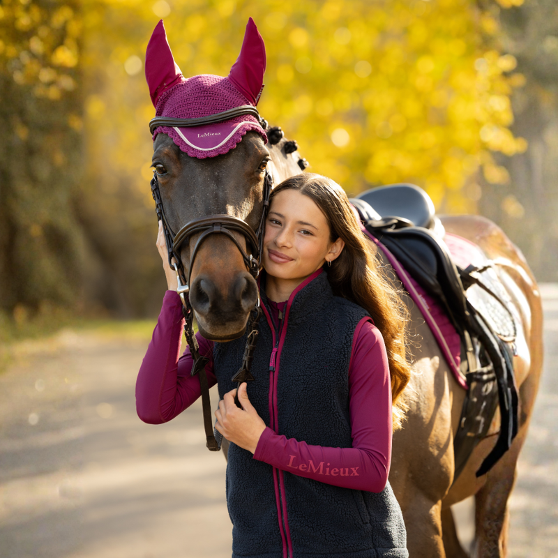 LeMieux Young Rider Trinity Teddy Gilet - Navy-6