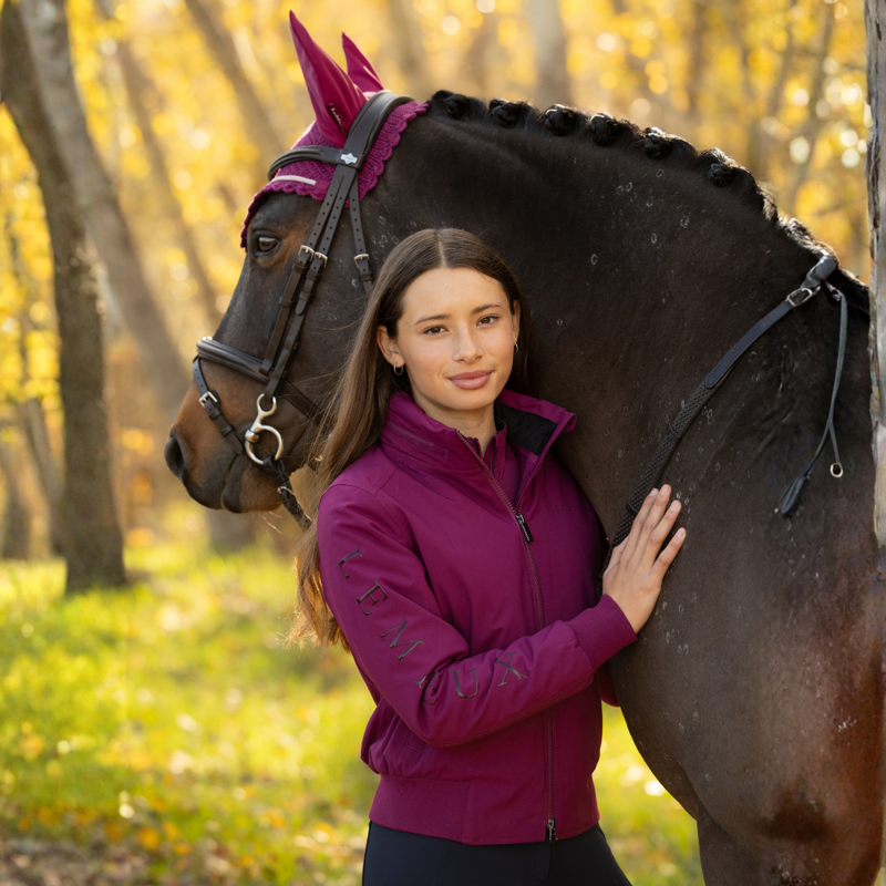 LeMieux Young Rider Clarissa Crew Jacket - Blackberry-1