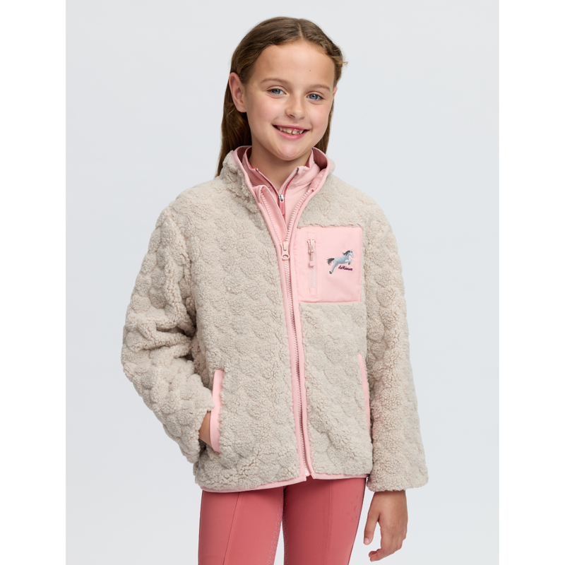 LeMieux Mini Thora Heart Fleece - Stone-1