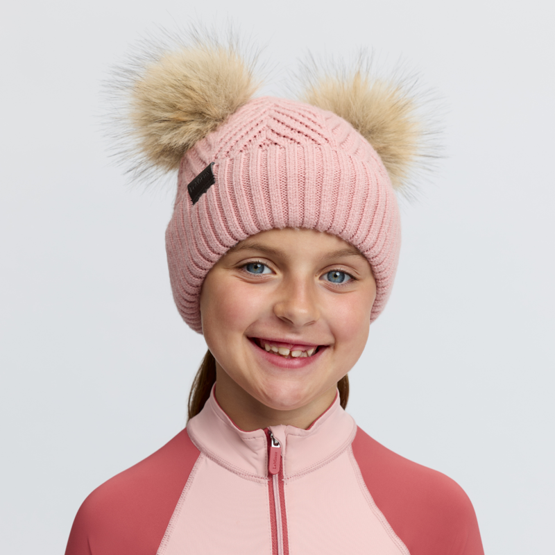 LeMieux Mini Double Pom Beanie - Petal-1
