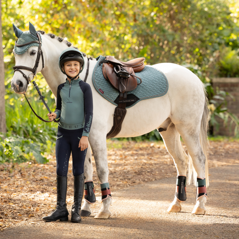 LeMieux Mini Suede Jump Square - Aloe-1