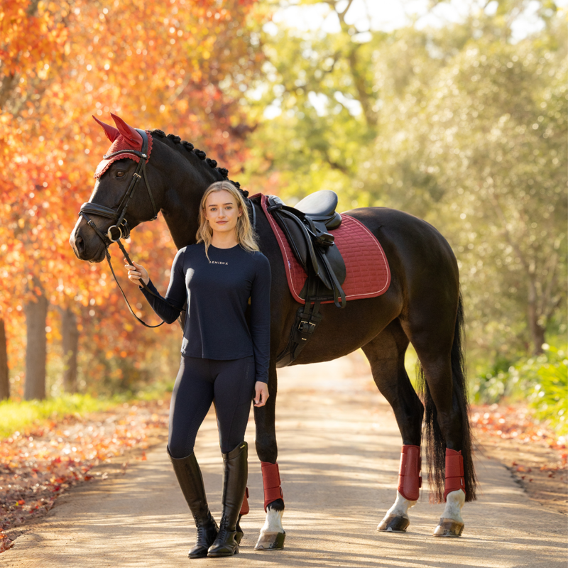 LeMieux Suede Dressage Square - Russet-1