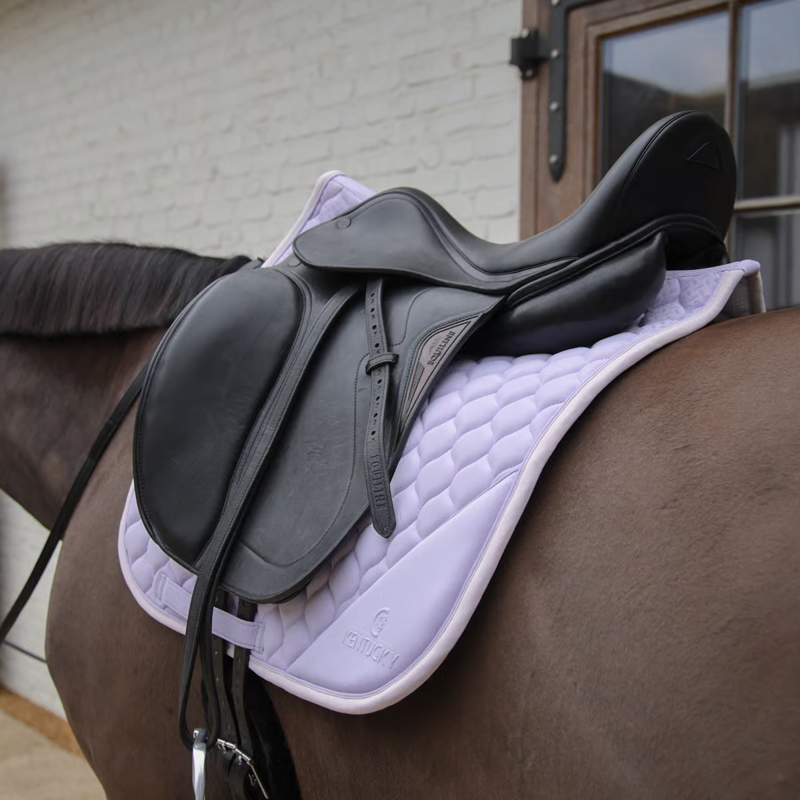 Kentucky Softshell Onion Quilt Dressage Saddlepad Full - Light Purple/Light Rose-1