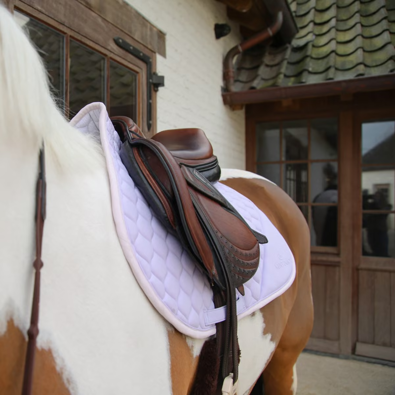 Kentucky Softshell Onion Quilt Jumping Saddlepad Full - Light Purple/Light Rose-1