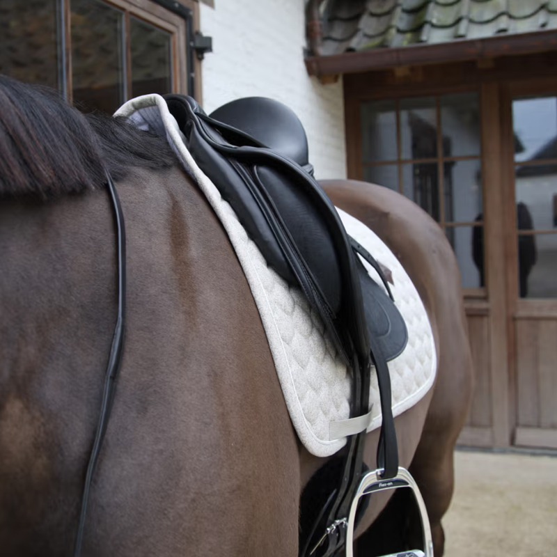Kentucky Melange Dressage Saddlepad Full - Beige-1