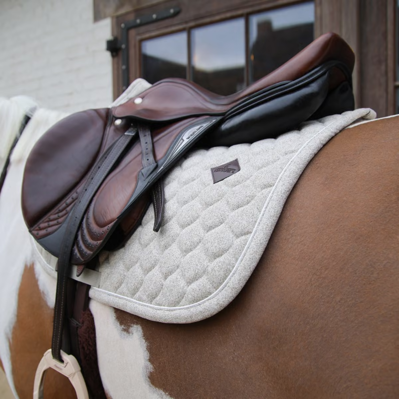 Kentucky Melange Jumping Saddlepad Full - Beige-1