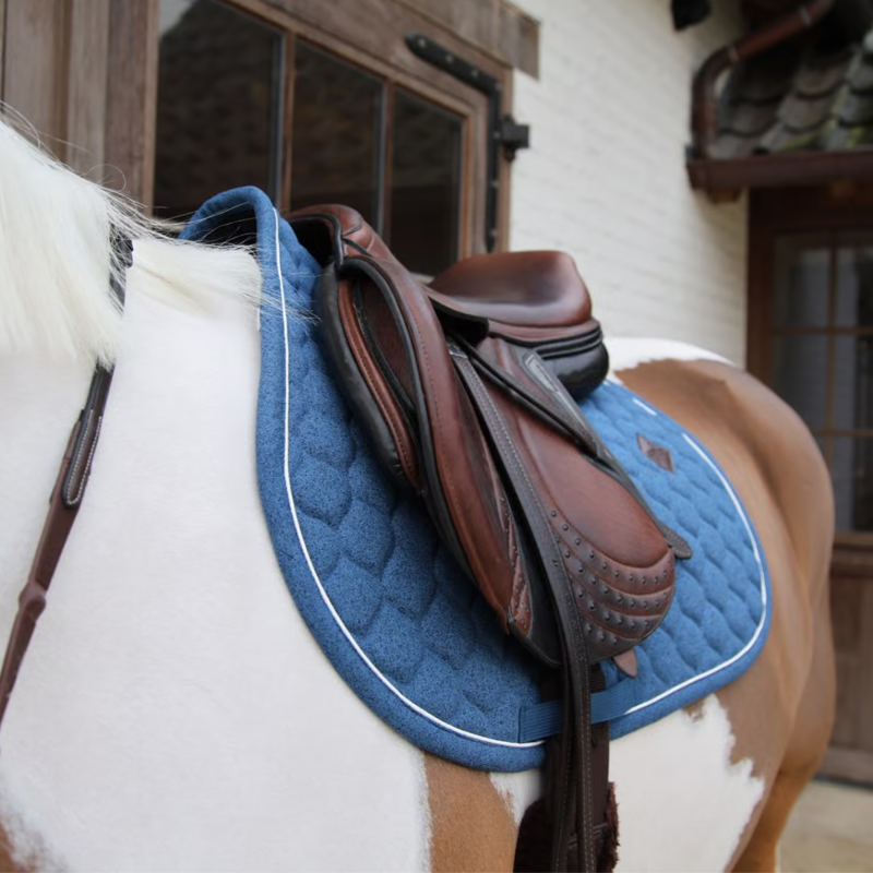 Kentucky Melange Jumping Saddlepad Full - Navy-1