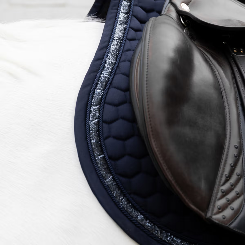 Kentucky Glitter Band Jumping Saddlepad - Navy-1