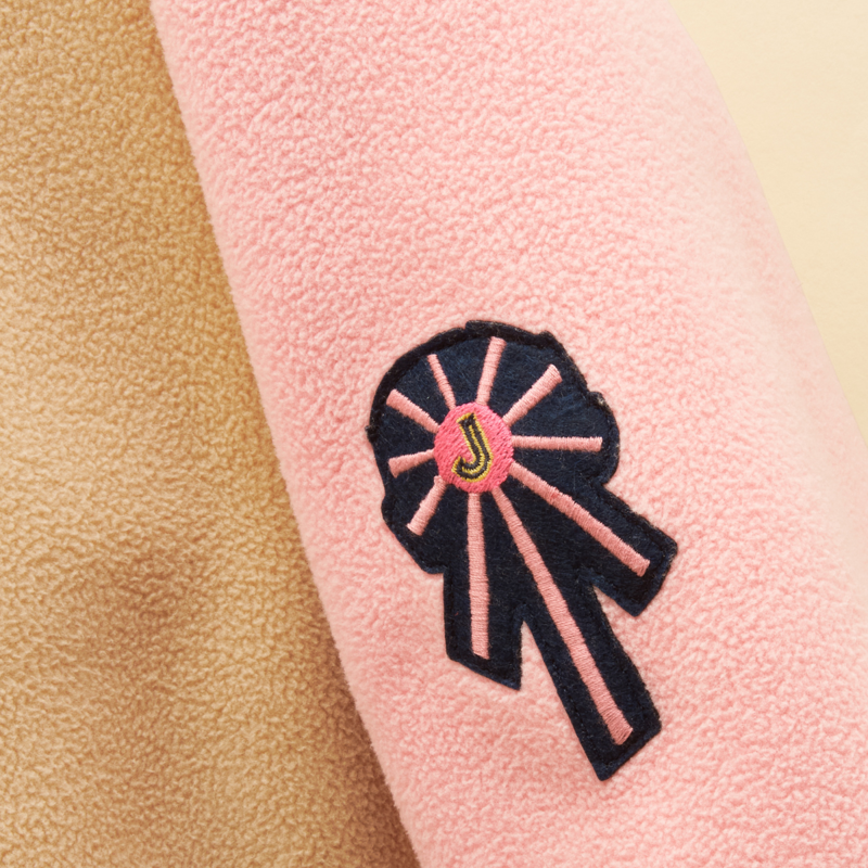 Joules Girl's Camden Fleece Bomber Jacket - Pink-3