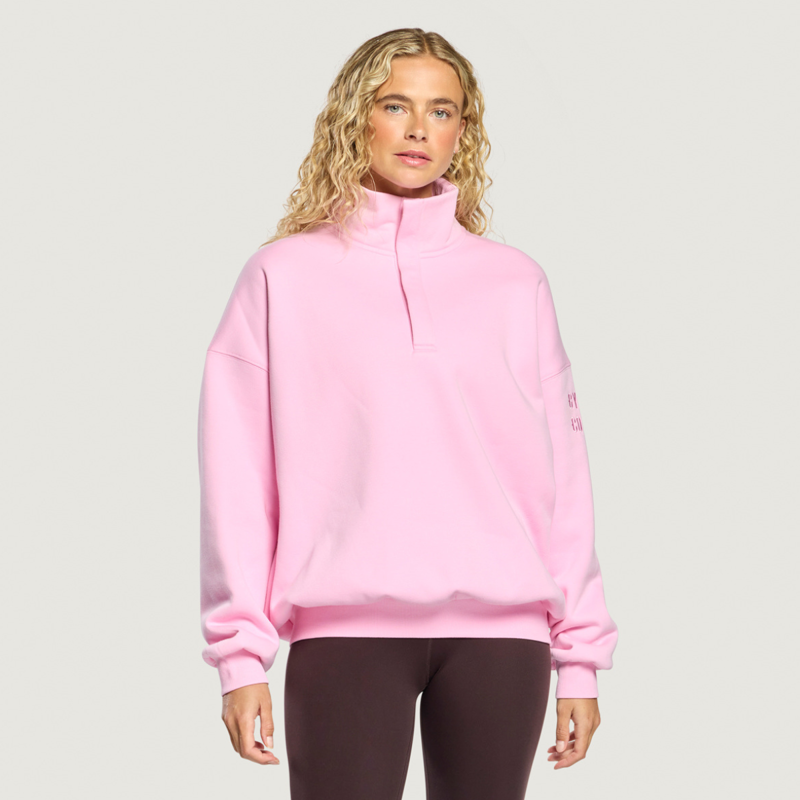 Gym + Coffee Women's Snap Collar Sierra Sweatshirt - Pink Blossom-7
