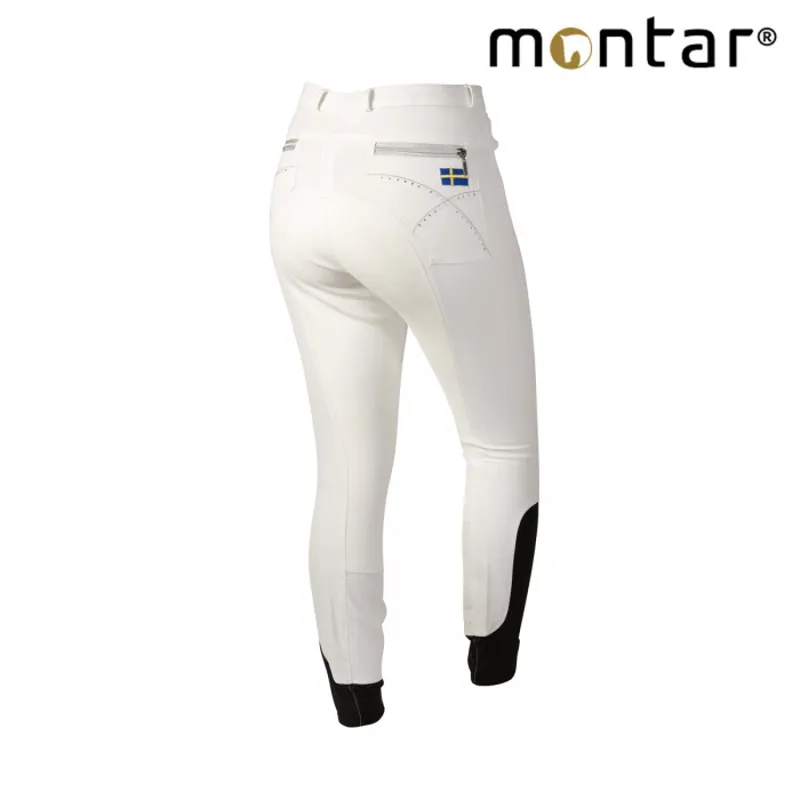 Montar Sweden Flag Breeches with Full Seat - White