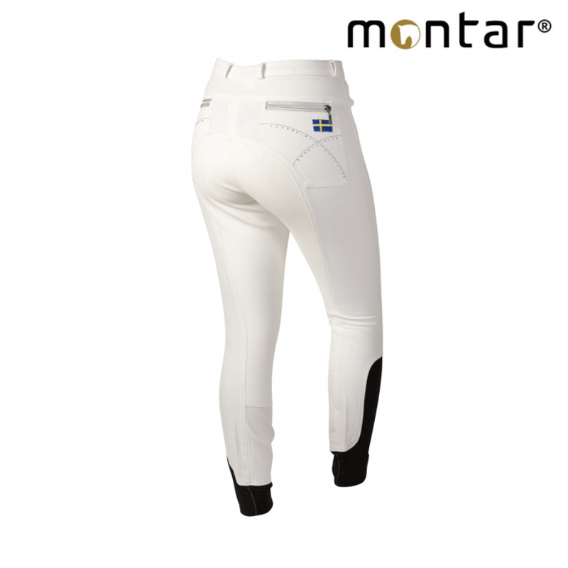 Montar Sweden Flag Breeches with Full Seat - White-1