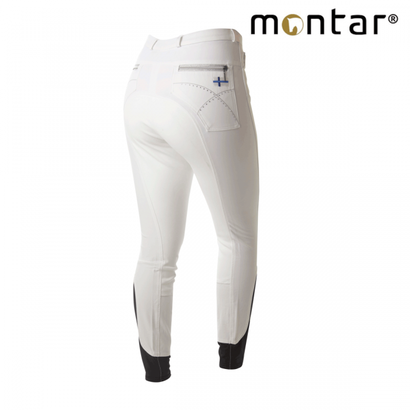 Montar Childrens Finland Flag Breeches with Full Seat - White-1