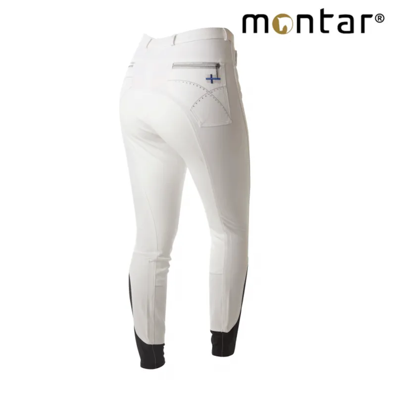 Montar Childrens Finland Flag Breeches with Full Seat - White