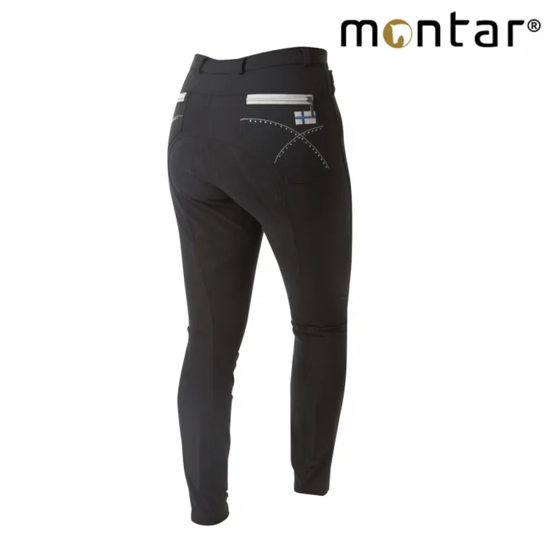 Montar Childrens Finland Flag Breeches with Full Seat - Black