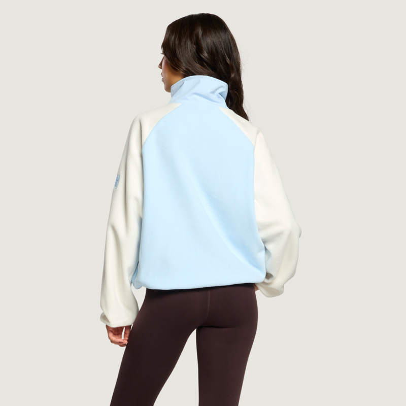 Gym + Coffee Women's Snap Polar Fleece - Glacial Blue-7