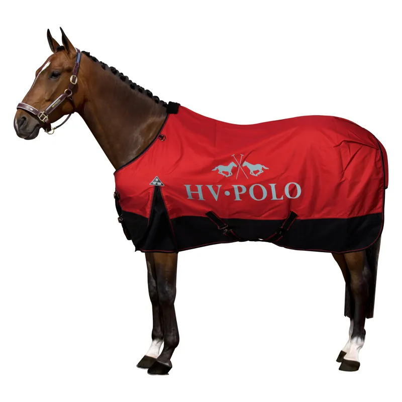 HV Polo Essential 200g Turnout Rug - Redrose-1