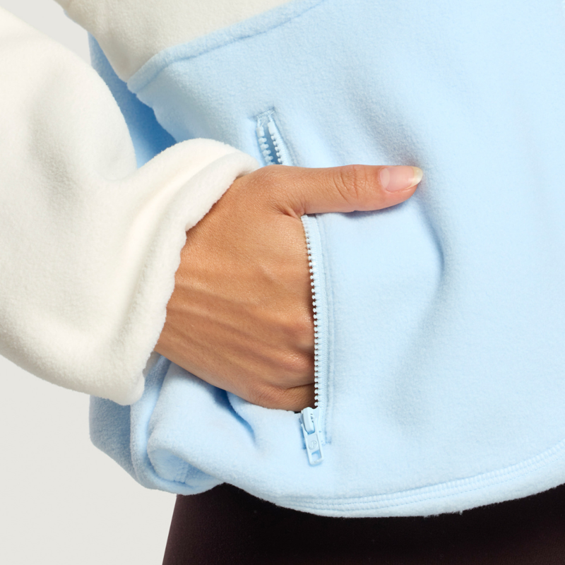Gym + Coffee Women's Snap Polar Fleece - Glacial Blue-10