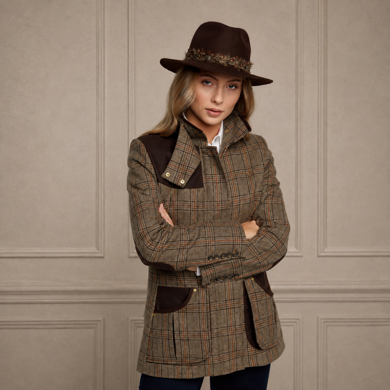 Holland Cooper Country Classic Jacket - Bourbon Tweed
