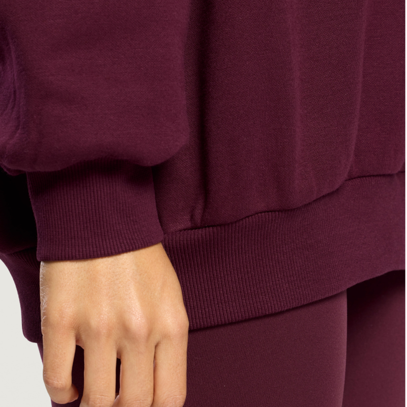 Gym + Coffee Women's Snap Collar Sierra Sweatshirt - Cherry Crush-9