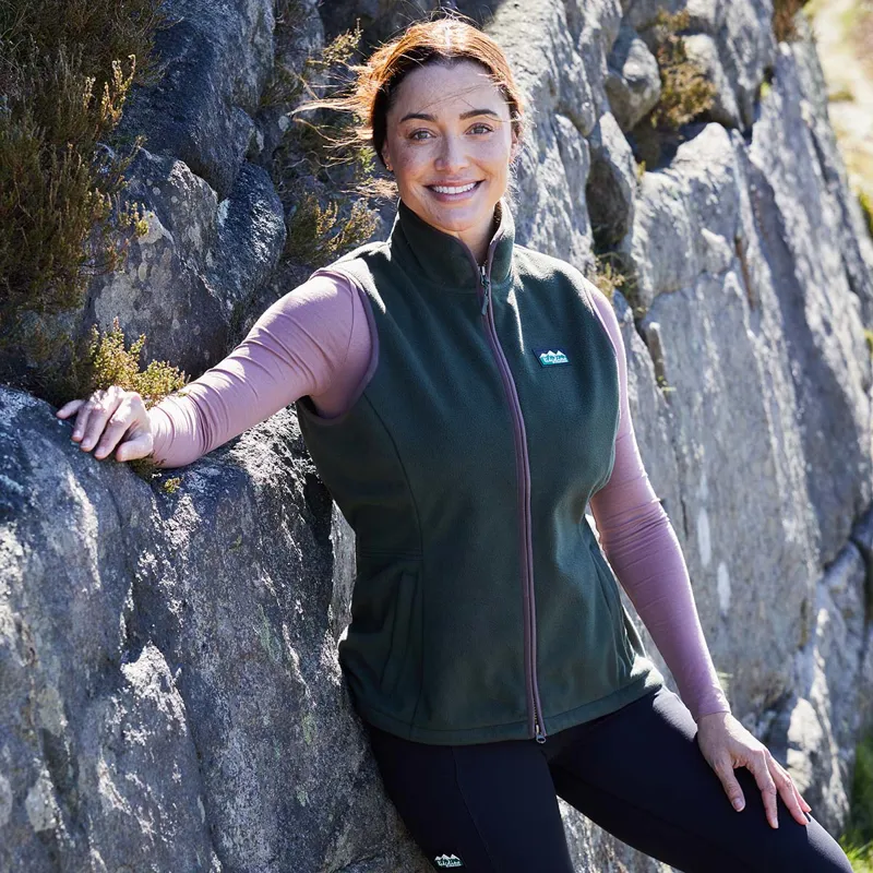 Ridgeline Women's Kodiak Fleece Gilet - Deep Forest-7